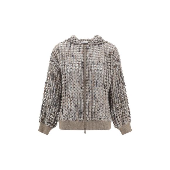 BRUNELLO CUCINELLI Sweaters - Brunello Cucinelli Women Perfored Wool Cardigan